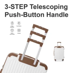 FURNIinspire Bag And Luggage Sets 3 Size Luggage Suitcases With Wheels, Hard Rolling Suitcase Set For Travel Business, Brown, 20.87"*11.81"*30.31" -Home Decor GUEST 6bc8a4d6 e3a2 42f8 8bc3 6cfe9c041d16