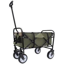 FURNIinspire Outdoor Serving Carts Fish 250L Collapsible Wagon Beach Wagon With Big Wheels For Camping, Sports, Green, 25.98"*17.32"*37.4" -Home Decor GUEST 6c675470 dbfc 46f2 a07a 5f2f2ad4e855