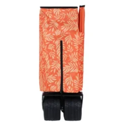 FURNIinspire Outdoor Serving Carts Collapsible Foldable Extended Wagon 480lb Weight Capacity All-Terrain Beach Wheels, Orange, 37.4"*23.03"*38.98" -Home Decor GUEST 7059a5f5 af94 49b0 a637 dfc470f9f0b1