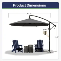 FURNIinspire Patio Umbrellas, Double Sided Twin Patio Umbrella Outdoor, Brown -Home Decor GUEST 71819a79 2362 4531 8503 7828b92b9527