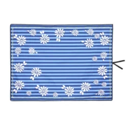 FURNIinspire Outdoor Serving Carts Colorful Heavy-Duty 480lbs Folding Wagon Cart With Bonus Picnic Mat All Terrain Wheels, Blue, 37.4"*23.03"*38.98" -Home Decor GUEST 725cafac e2c1 4adc a890 65964e23493b