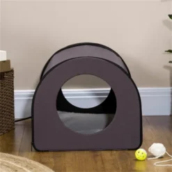 FURNIinspire Pet Crates And Houses Portable Heated Cat Bed Waterproof Pet House, Indoor Comfy Folding Cat House, Black, 21.25"*15.74"*13.5" -Home Decor GUEST 732848e5 d984 4f06 a8ce 3ea8722b337c