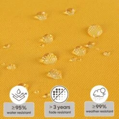 FURNIinspire Outdoor Seat Cushions 2 Pcs Set High Back Patio Chair Cushions, Solid Color Seat Cushion For Garden Porch, Yellow, 44"*22"*4" -Home Decor GUEST 7345b3da f9ef 4524 ad60 8d620cfb47b7