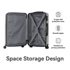FURNIinspire Bag And Luggage Sets Hard Shell 3 Piece Suitcase Set, Travel Luggage Business Suitcases With Wheels, White, 19.88"*10.63"*29.92" -Home Decor GUEST 754e7abd c46c 402e 9feb f9ae0bf2eabe
