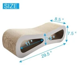 FURNIinspire Pet Tower Cat Scratcher Cat Toy Corrugated Cardboard, Modern Cat Furniture, Beige, 29.50"*8.50"*7.50" -Home Decor GUEST 7762b1d3 5afa 4d6c 8b08 62c6e4053ce9