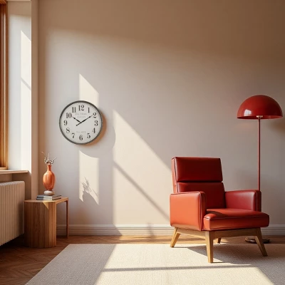 FURNIinspire Wall Clocks 30inch Modern Round Wall Clock Decorative Living Room Vintage Wall Decor, Large Oversize, Brown, 30"*30"*2.25" 1 FURNIinspire Wall Clocks 30inch Modern Round Wall Clock Decorative Living Room Vintage Wall Decor, Large Oversize, Brown, 30"*30"*2.25"