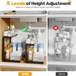 FURNIinspire 2 Pack Under Sink Organizer Pull Out Cabinet Organizer Acrylic Under Sink Storage Shelf For Kitchen Bathroom, Black, 15.6"*10.61"*5.1" 8 FURNIinspire 2 Pack Under Sink Organizer Pull Out Cabinet Organizer Acrylic Under Sink Storage Shelf For Kitchen Bathroom, Black, 15.6"*10.61"*5.1" -Home Decor GUEST 7b686ddf a69c 4a57 ad9d 52ccbe1148bb