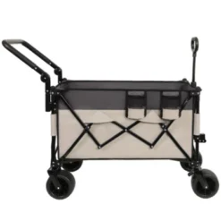 FURNIinspire Outdoor Serving Carts Multi Functional Push Pull Folding Wagon Cart With Rotating Handle All-Terrain Wheele, Gray, 48.43"*22.83"*43.7" -Home Decor GUEST 7c53b48e 13ce 49fc ac32 dfab4e619cc7