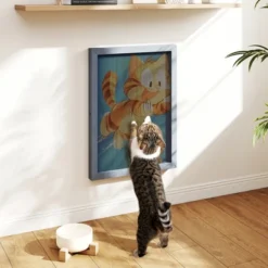 FURNIinspire Pet Scratcher Cat Scratching Pad With Decorative Designs And Eco Friendly Replaceable Panels, 15 Pieces, Multicolored, 11.6"*1.2"*16.5"