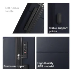 FURNIinspire Bag And Luggage Sets 3 Piece Rolling Luggage, Travel Hard Suitcase With Wheels, Stylish Suitcase Set, Blue, 21.06"*11.81"*30.31" -Home Decor GUEST 7e1f32c6 5319 456f b83d fe2a1b7e4e11