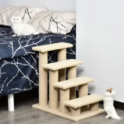 FURNIinspire 25" 4-Step Multi-Level Carpeted Cat Scratching Post Pet Stairs,25"*17"*23.5" -Home Decor GUEST 7e98b499 f75f 463b 9e47 cc1f4e32f1eb