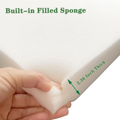 FURNIinspire Outdoor Seat Cushions Patio Lounge Chair Cushion Replacement, Black And White Stripes Cushion, Multicolored, 74.4"*22.05"*2.76" 3 FURNIinspire Outdoor Seat Cushions Patio Lounge Chair Cushion Replacement, Black And White Stripes Cushion, Multicolored, 74.4"*22.05"*2.76" - Image 3