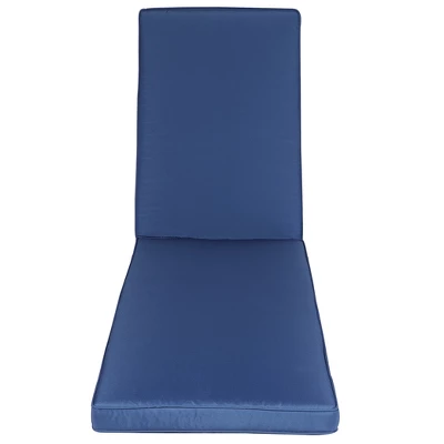 FURNIinspire Outdoor Seat Cushions Patio Lounge Chair Cushion Replacement, Outdoor Chair Cushion, Removable Cover, Dark Blue, 74.4"*22.05"*2.76" 3 FURNIinspire Outdoor Seat Cushions Patio Lounge Chair Cushion Replacement, Outdoor Chair Cushion, Removable Cover, Dark Blue, 74.4"*22.05"*2.76" - Image 3