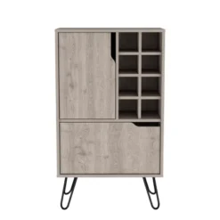 FURNIinspireWine Racks Bar Cabinet Kitchen Cupboard With 8 Built-In Wine Rack, Single Door, Storage Furniture, Gray, 13.3"*23.9"*13.3" 9 FURNIinspireWine Racks Bar Cabinet Kitchen Cupboard With 8 Built-In Wine Rack, Single Door, Storage Furniture, Gray, 13.3"*23.9"*13.3" -Home Decor GUEST 837c0610 7b2d 4fd0 a199 075d2359c615