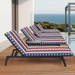 FURNIinspire Outdoor Seat Cushions 2pcs Outdoor Cushion Set Replacement, Red And Blue Stripes Seat Cushion, Multicolored, 74.4"*22.05"*2.76" 7 FURNIinspire Outdoor Seat Cushions 2pcs Outdoor Cushion Set Replacement, Red And Blue Stripes Seat Cushion, Multicolored, 74.4"*22.05"*2.76" -Home Decor GUEST 84669684 a0c0 4485 b140 8ae4b7569617