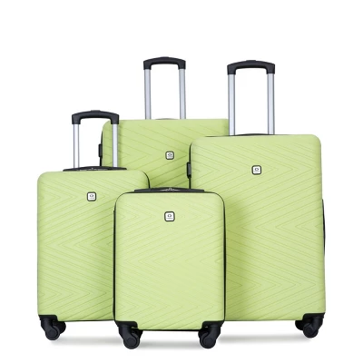 FURNIinspire Bag And Luggage Sets 4 Piece Stylish Suit Cases Lightweight Suitcases With Wheels For Travel Business, Green, 18.78"*10.83"*28" 1 FURNIinspire Bag And Luggage Sets 4 Piece Stylish Suit Cases Lightweight Suitcases With Wheels For Travel Business, Green, 18.78"*10.83"*28"