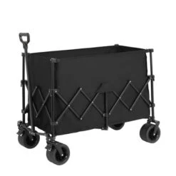 FURNIinspire Wheelbarrows And Lawn Carts Beach Wagon Lawn Cart Garden Cart, Heavy Duty Folding Utility Yard Cart, Black, 20.87"*42.91"*32.68" -Home Decor GUEST 886bc203 78a7 44a7 8374 896b828071e0