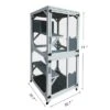 FURNIinspire Outdoor Cat Enclosure, Cat House On Wheels With Napping House, Kitty Cat Condo Cage Shelter Playpen With Sliding Doors, 30.7"*30.7"*71"