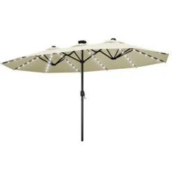 FURNIinspire Patio Umbrellas, Double Sided Twin Patio Umbrella Outdoor, Brown -Home Decor GUEST 94036131 052b 44fd 988a d5328ec7efb9
