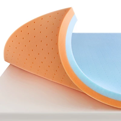 FURNIinspire Mattresses 4 Inch Cool Gel Memory Copper Foam Full Size Mattress Topper Soft Mattress, Bedroom Furniture, Blue, 74"*54"*4" 1 FURNIinspire Mattresses 4 Inch Cool Gel Memory Copper Foam Full Size Mattress Topper Soft Mattress, Bedroom Furniture, Blue, 74"*54"*4"