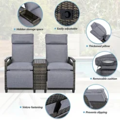 FURNIinspire Patio Accent Chairs, All Weather Outdoor Patio Chairs High Back Couch With Premium Cushions For Garden Backyard, Gray, 47.6"*23.6"*46.1" 8 FURNIinspire Patio Accent Chairs, All Weather Outdoor Patio Chairs High Back Couch With Premium Cushions For Garden Backyard, Gray, 47.6"*23.6"*46.1" -Home Decor GUEST 9570cfe7 cbb0 4ef0 89d7 218e99ccf8fa