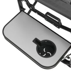 FURNIinspire Outdoor Portable Chairs Camping Chair Directors Chair, Oversized Portable Folding Chair With Side Table, Gray, 27.56"*24.41"*43.31" -Home Decor GUEST 959d2aa7 6720 4a18 86f6 f8ada86effa8