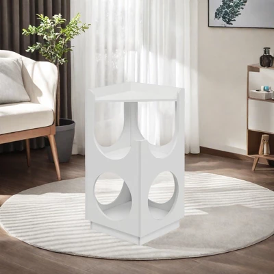 FURNIinspire Pet Beds Pet Furniture, Hollow Design Multifunctional Double Layer Cat Station, Cat Bed Cat House Cat Nest, White, 18.78"*18.78"*27.56" 1 FURNIinspire Pet Beds Pet Furniture, Hollow Design Multifunctional Double Layer Cat Station, Cat Bed Cat House Cat Nest, White, 18.78"*18.78"*27.56"