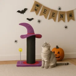FURNIinspire Pet Tower Halloween Cat Tree Wizard Hat Cat Scratching Post, Cute Cat Toys Kitten Pet Furniture Indoor, Purple, 15.8"*11.8"*23.6" 8 FURNIinspire Pet Tower Halloween Cat Tree Wizard Hat Cat Scratching Post, Cute Cat Toys Kitten Pet Furniture Indoor, Purple, 15.8"*11.8"*23.6" -Home Decor GUEST 982dbeba ffed 4566 9341 a044cd7249c6