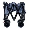 FURNIinspire Wheelbarrows And Lawn Carts Garden Cart Yard Cart, Collapsible Folding Wagon, Beach Wagon For Camping, Gray, 46.85"*22.05"*41.34"
