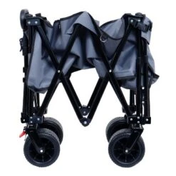 FURNIinspire Wheelbarrows And Lawn Carts Yard Cart Garden Cart, Collapsible Folding Wagon For Camping, Beach, Gray, 46.85"*22.05"*41.34" -Home Decor GUEST 99cb7347 c37d 400e 9582 40fe033ffe34
