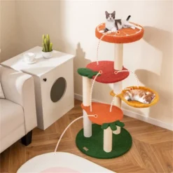 FURNIinspire Pet Tower Cute Cat Tree Fruit Style Cat Tower, Cat Climbing Tower, Indoor Pet Activity Center, Multicolored, 19"*19"*39" -Home Decor GUEST 9af53628 59f9 4230 b189 547a4f7894b7