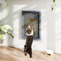 FURNIinspire Pet Scratcher Cat Scratching Pad With Decorative Designs And Eco Friendly Replaceable Panels, 7 Pieces, Multicolored, 11.6"*1.2"*16.5"