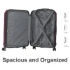 FURNIinspire Bag And Luggage Sets 3 Piece Rolling Luggage, Travel Hard Suitcase With Wheels, Stylish Suitcase Set, Purple, 21.06"*11.81"*30.31"