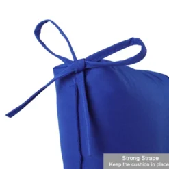 FURNIinspire Outdoor Seat Cushions 2 Pcs Set High Back Patio Chair Cushions, Solid Color Seat Cushion For Garden Porch, Blue, 44"*22"*4" -Home Decor GUEST 9e9289e8 e81d 4d1c 921d 15746544e75e