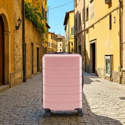 FURNIinspire Luggage 24 Inch Hardside Luggage Expandable Travel Business Suitcase, Hard Shell Lightweight Roller Suitcase, Pink, 10.83"*17.32"*26.38" 5 FURNIinspire Luggage 24 Inch Hardside Luggage Expandable Travel Business Suitcase, Hard Shell Lightweight Roller Suitcase, Pink, 10.83"*17.32"*26.38" - Image 5
