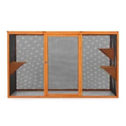 FURNIinspire Pet Crates And Houses, Removable Cat Cage, A Waterproof Roof And Three Jumping Platforms, Adjustable, Orange, 70.9"*31.5"*42.5" -Home Decor GUEST 9f61b261 b747 4950 9350 bbadfda8d2f4