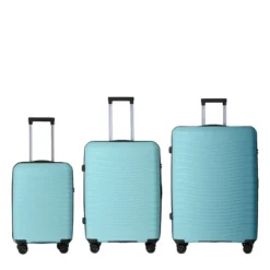 FURNIinspire Bag And Luggage Sets 3 Piece Rolling Suitcase Set, Hard Suitcases With Wheels, Lightweight Travel Luggage, Blue, 21.46"*12.01"*30.51" -Home Decor GUEST a03a26de c1d5 4431 ab52 9a21627b9fbf