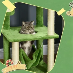 FURNIinspireCat Tree With Hammock, Indoor Cat Tower With Scratching Post, Platforms,Play Ball,19"*19"*56" 7 FURNIinspireCat Tree With Hammock, Indoor Cat Tower With Scratching Post, Platforms,Play Ball,19"*19"*56" -Home Decor GUEST a2de59be b47d 4cdb a84b ae4f018255f8