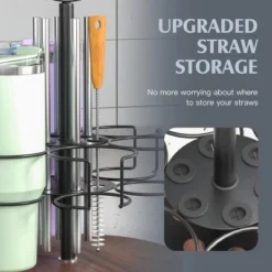 FURNIinspire Cup Organizer With Handle Rotating Tumbler Holder Bottle Storage Rack Kitchen Holder Non-Slip Pad, Black, 12.87"*12.87"*3.51" 10 FURNIinspire Cup Organizer With Handle Rotating Tumbler Holder Bottle Storage Rack Kitchen Holder Non-Slip Pad, Black, 12.87"*12.87"*3.51" -Home Decor GUEST a376a56c c1d4 4c45 a1ca 4a5e068aae9f