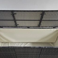 FURNIinspire Utility Storage Cabinet 175 Gallon Outdoor Storage Box With Inner Liner PE Rattan Wicker Deck Box, Grey, 29.90"*13.80"*24.80" -Home Decor GUEST a3ec11af abd8 499c 80e8 64e7ddffb020