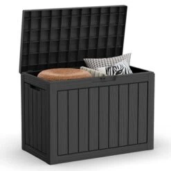 FURNIinspire Deck Boxes, 45 Gallon Portable Storage Box With Waterproof And Weather-resistant For Furniture Garden Tools, Black, 30.7"*17.1"*22" 9 FURNIinspire Deck Boxes, 45 Gallon Portable Storage Box With Waterproof And Weather-resistant For Furniture Garden Tools, Black, 30.7"*17.1"*22" -Home Decor GUEST a88ffbbf 173d 40cc b24d f1f8fd85cf1f