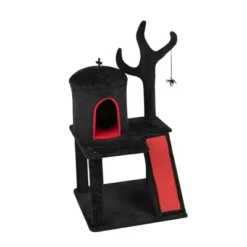 FURNIinspire Pet Tower Halloween Cat Tree Cute Cat Tower With Condo, Scratching Post, Indoor Pet Furniture Kitten Gift, Black, 25.35"*21.45"*40.95" -Home Decor GUEST a994ab95 02ee 4f87 9f30 6c5f6ef22685