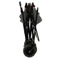 FURNIinspire Outdoor Serving Carts 480Lbs Collapsible Wagon With Canopy Lightweight Foldable Wagon With Mosquito Net, Orange, 45.28"*22.83"*38.78" -Home Decor GUEST aadbac15 021d 47d4 b8d4 68532c445f25