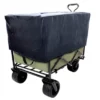 FURNIinspire Outdoor Serving Carts 440lbs Collapsible Foldable Wagon Cart With Strapping System For Camping Sports, Green, 35.04"*22.44"*38.58"