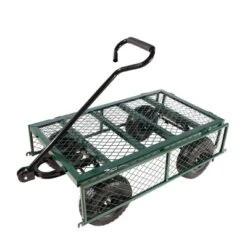 FURNIinspire Wheelbarrows And Lawn Carts Double Fence Utility  Cart Wagon Cart Garden Cart, Ideal For Outdoor Activities, Green, 41“*20"*39" -Home Decor GUEST aff8c179 2685 4ba0 a345 3493c894a2da
