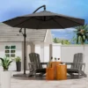 FURNIinspire Patio Umbrellas, Double Sided Twin Patio Umbrella Outdoor, Brown