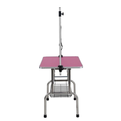 FURNIinspire Pet Grooming Tools Foldable Pet Grooming Table For Pet Large Dogs And Cats With Adjustable, Bathing Station, Pink, 44"*23.6"*65.5" 3 FURNIinspire Pet Grooming Tools Foldable Pet Grooming Table For Pet Large Dogs And Cats With Adjustable, Bathing Station, Pink, 44"*23.6"*65.5" - Image 3