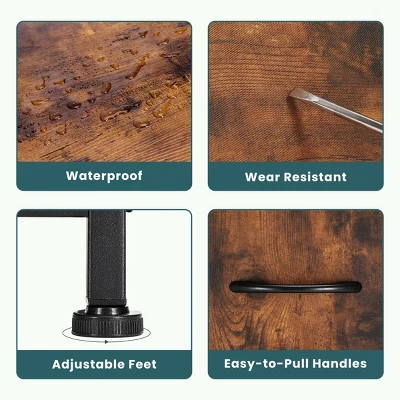 FURNIinspire Dressers 5 Drawer Fabric Tall Dresser Tower Closet Storage Chest Of Drawers For Bedroom Nursery, Brown, 11.8"*39.4"*20.9" 4 FURNIinspire Dressers 5 Drawer Fabric Tall Dresser Tower Closet Storage Chest Of Drawers For Bedroom Nursery, Brown, 11.8"*39.4"*20.9" - Image 4