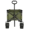 FURNIinspire Outdoor Serving Carts Collapsible Foldable Extended Wagon With 480lb Weight Capacity All-Terrain Beach Wheels, Green, 37.8"*21.65"*34.33"