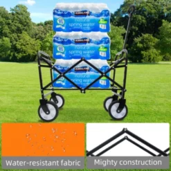 FURNIinspire Outdoor Serving Carts 225lbs Collapsible Foldable Wagon Cart Beach Wagon Utility Cart For Sports Gardeing, Orange, 25.98"*17.32"*37.4" 7 FURNIinspire Outdoor Serving Carts 225lbs Collapsible Foldable Wagon Cart Beach Wagon Utility Cart For Sports Gardeing, Orange, 25.98"*17.32"*37.4" -Home Decor GUEST b80c9829 ac46 4967 9e0a d6cf0daeba19